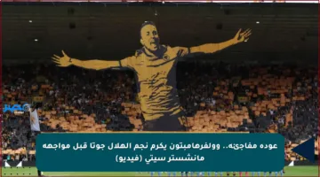 عودة مفاجئة.. وولفرهامبتون يكرم نجم الهلال جوتا قبل مواجهة مانشستر سيتي (فيديو)